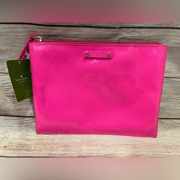 NWT!! $78 Kate Spade Metro Spade Large Pouch/Wallet/Cosmetic/Clutch!- Pink - Picture 1 of 5